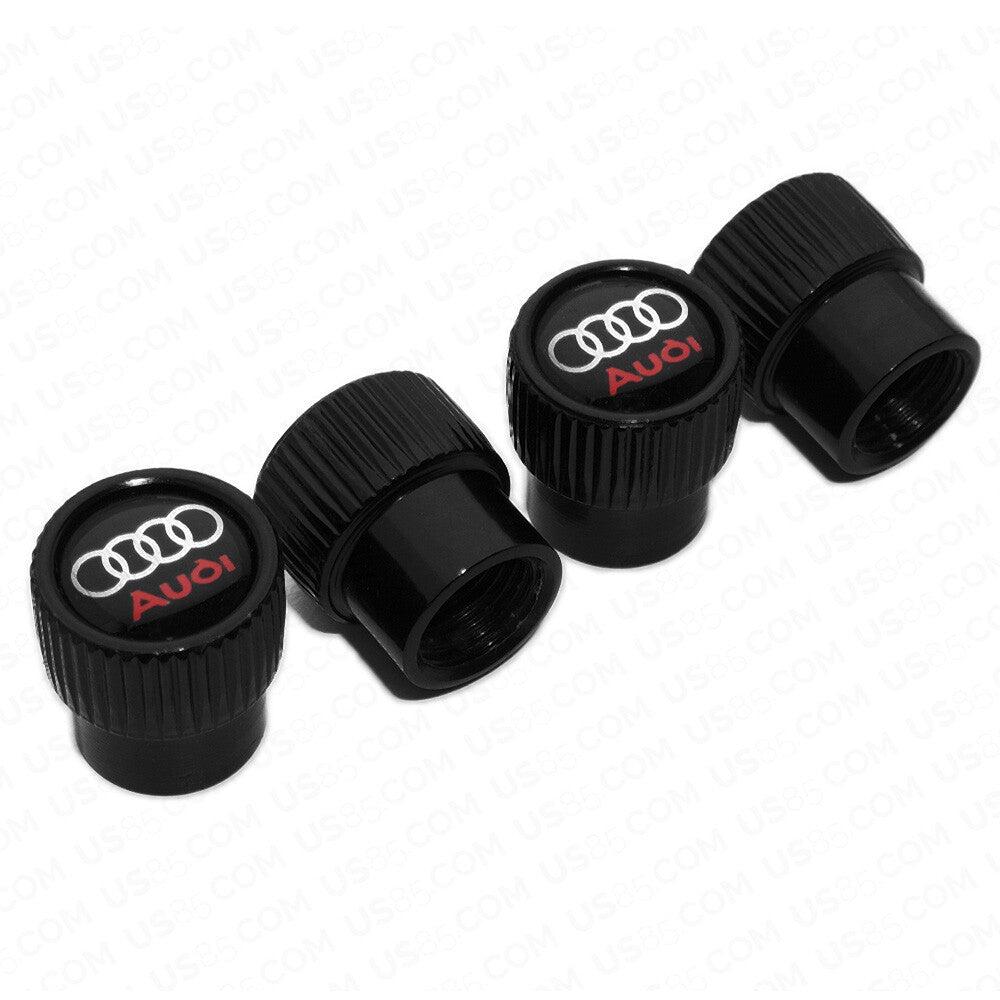 For Audi Sport Logo Roundel Style Car Wheels Tire Air Valve Caps Stem Dust Cover