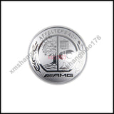 Silver Paste Front Hood Emblem AMG 3D Chrome Apple tree Badge For Mercedes Benz