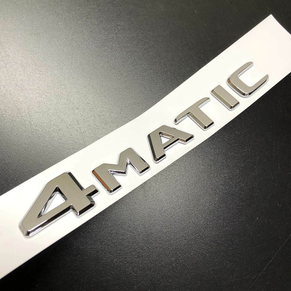 4Matic Matte Black Car Rear Trunk Lid Sticker Emblem For Mercedes-Benz 2017-2023