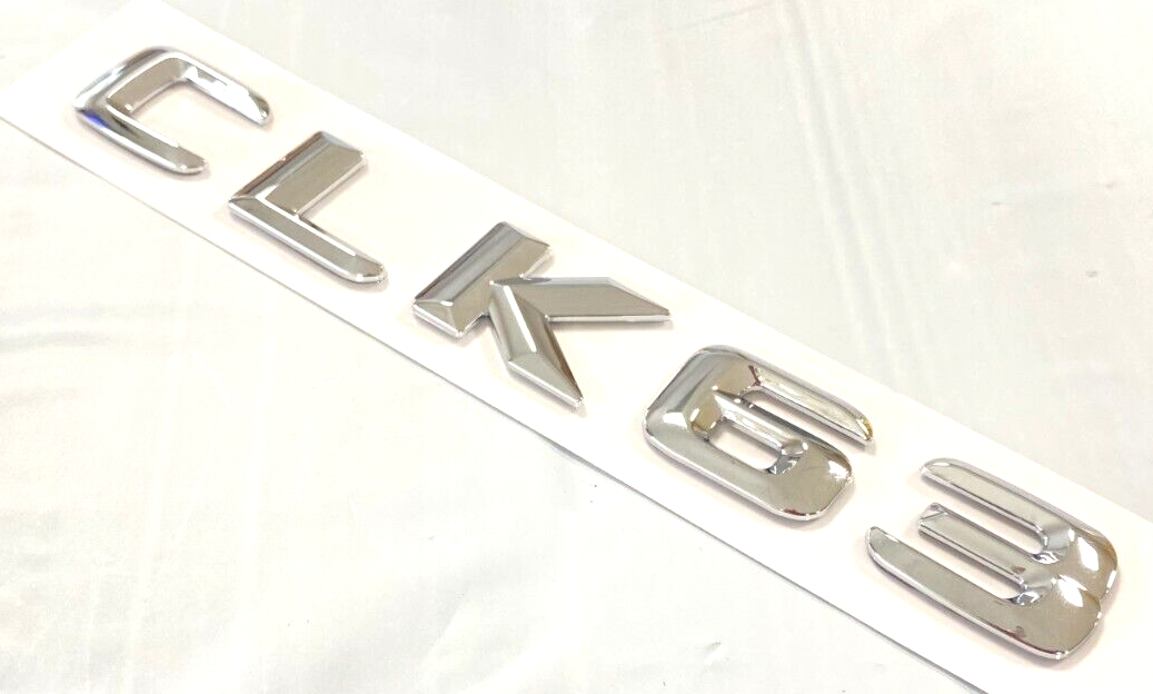 1X CHROME CLK63 FOR MERCEDES Benz CLK63 REAR TRUNK EMBLEM BADGE NAMEPLATE DECAL