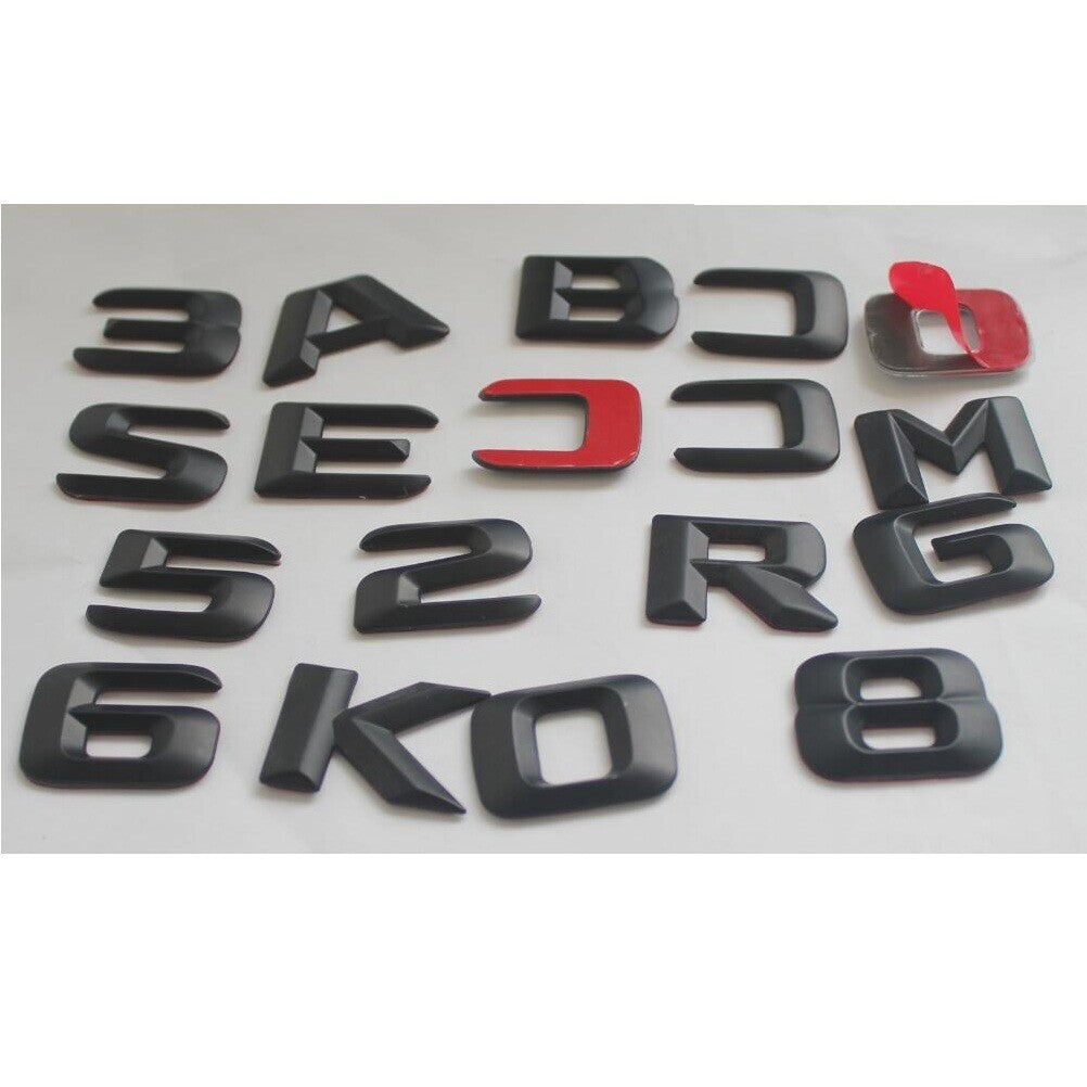 Matt Black 3D Letters Trunk Emblem Badge for Mercedes Benz W221 W222 S600 S600L