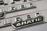 S63L + AMG + V8 BITURBO Letters Trunk Embl Badge Sticker for Mercedes Benz
