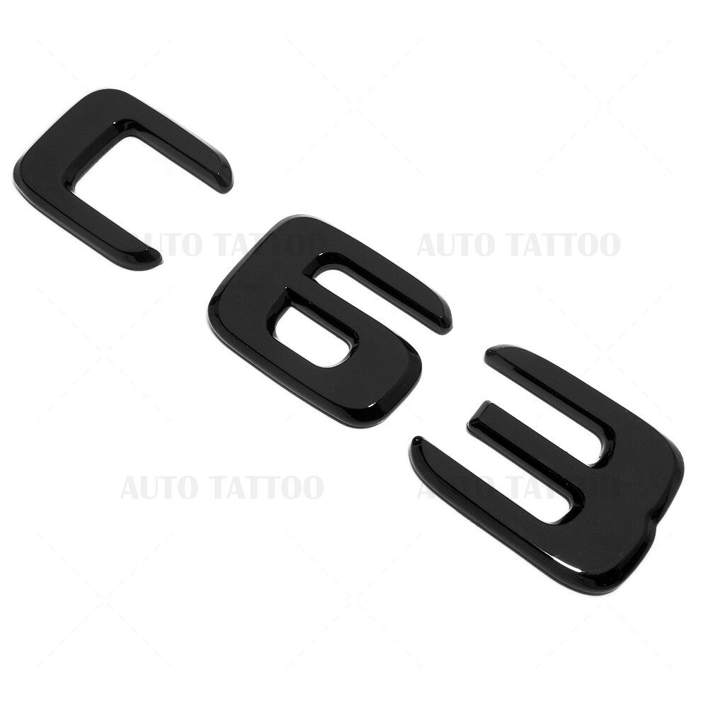 17-21 C 63 AMG Emblem Trunk Lid Letter Logo Nameplate Badge Decorate Gloss Black