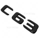 17-21 C 63 AMG Emblem Trunk Lid Letter Logo Nameplate Badge Decorate Gloss Black
