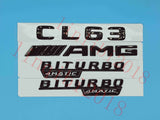Flat Gloss Black " CL63 AMG BITURBO" Emblem Badge Sticker for Mercedes Benz CL63