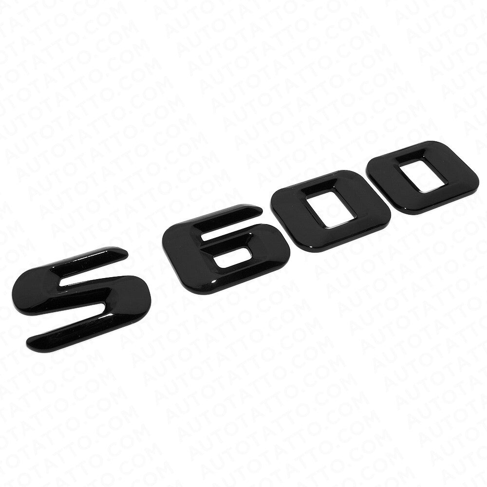 14-17 S 600 AMG Letter 3D Emblem Trunk Logo Nameplate Badge Decorate Gloss Black