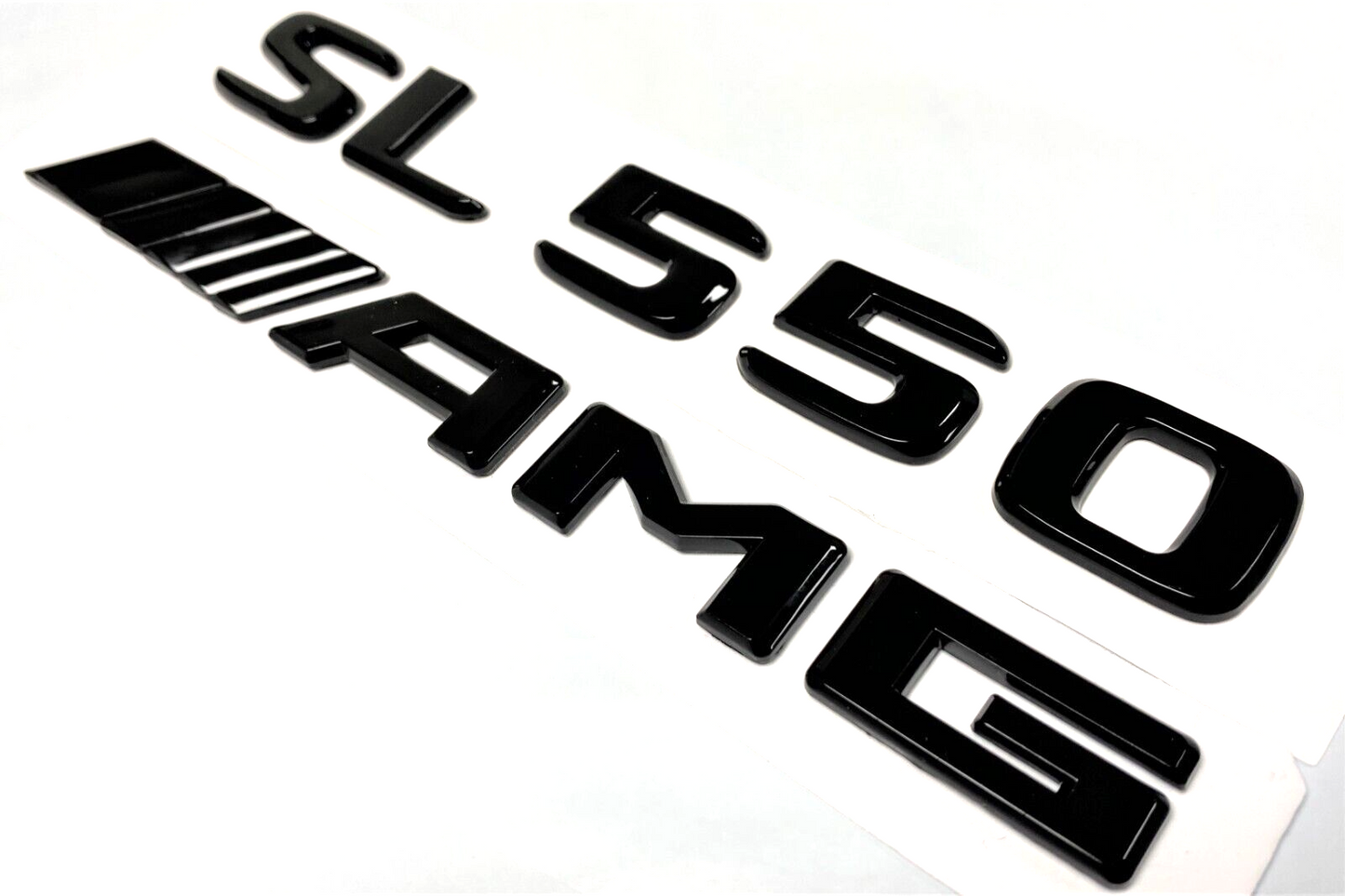 SL550+AMG BLACK FOR MERCEDES REAR TRUNK EMBLEM BADGE NAMEPLATE DECAL NUMBERS