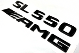 SL550+AMG BLACK FOR MERCEDES REAR TRUNK EMBLEM BADGE NAMEPLATE DECAL NUMBERS