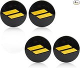 4pcs Wheel Center Cap 63mm/2.5 inches Slash Covers Hub - Yellow Slash Cap