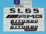 Gloss Black Flat " SL65 AMG BITURBO " Trunk Embl Badge Sticker for Mercedes Benz