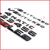 Black C43+AMG+STAR Rear Star Badge Emblem for Mercedes-Benz C-Class W205 4DR