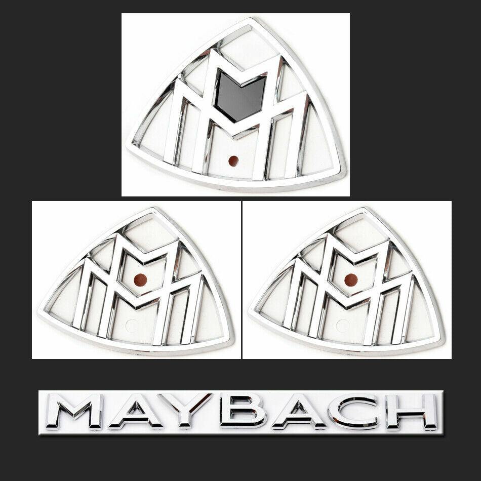 4pcs Chrome " MAYBACH " Emblem Auto Front Badge for Mercedes-Benz S400 S500