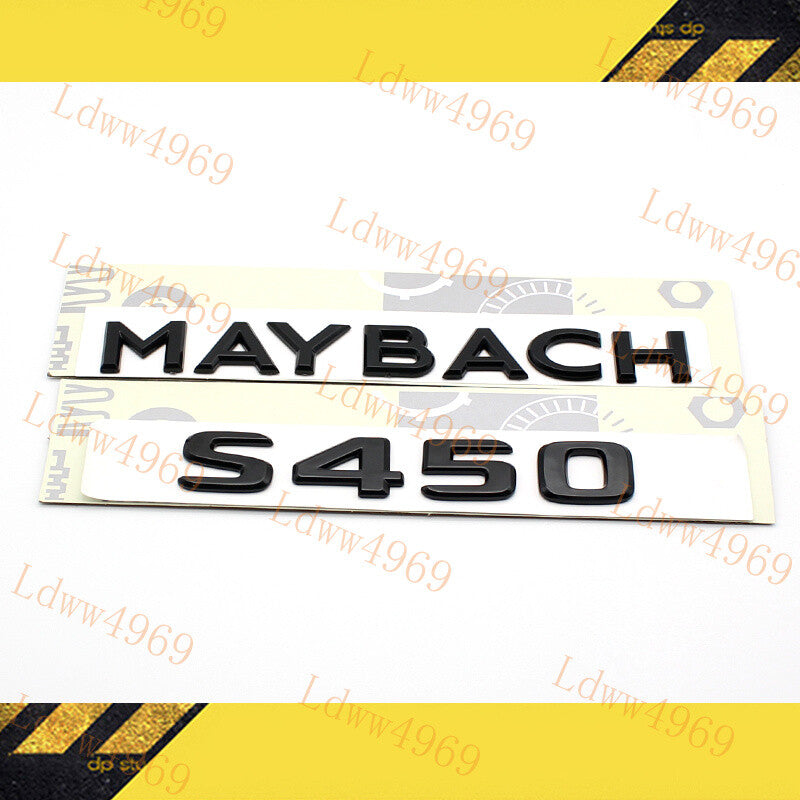 For S-Class W222 S450 Maybach Glossy Black Rear Trunk Emblem Decal Badge Sticker