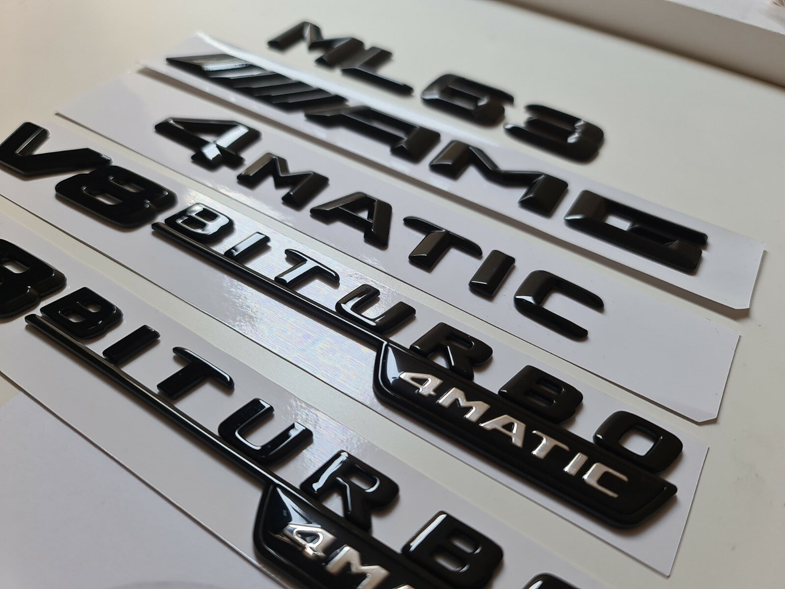 ML63 AMG 4matic v8 Gloss Black Letter Number Rear Boot Badge Emblem FOR Mercedes