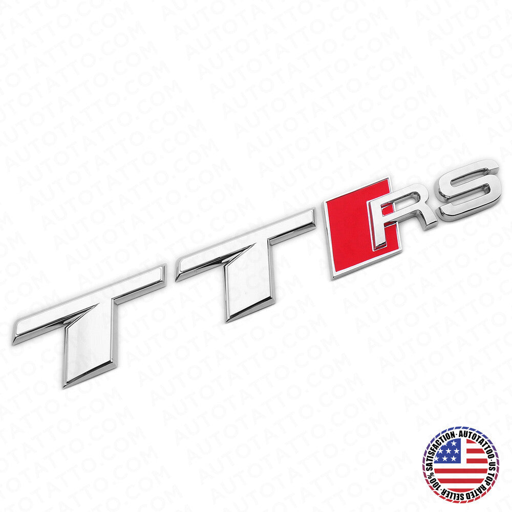Audi TT RS Rear Letter Tail Nameplate Trunk Emblem Badge Sport Sline Chrome