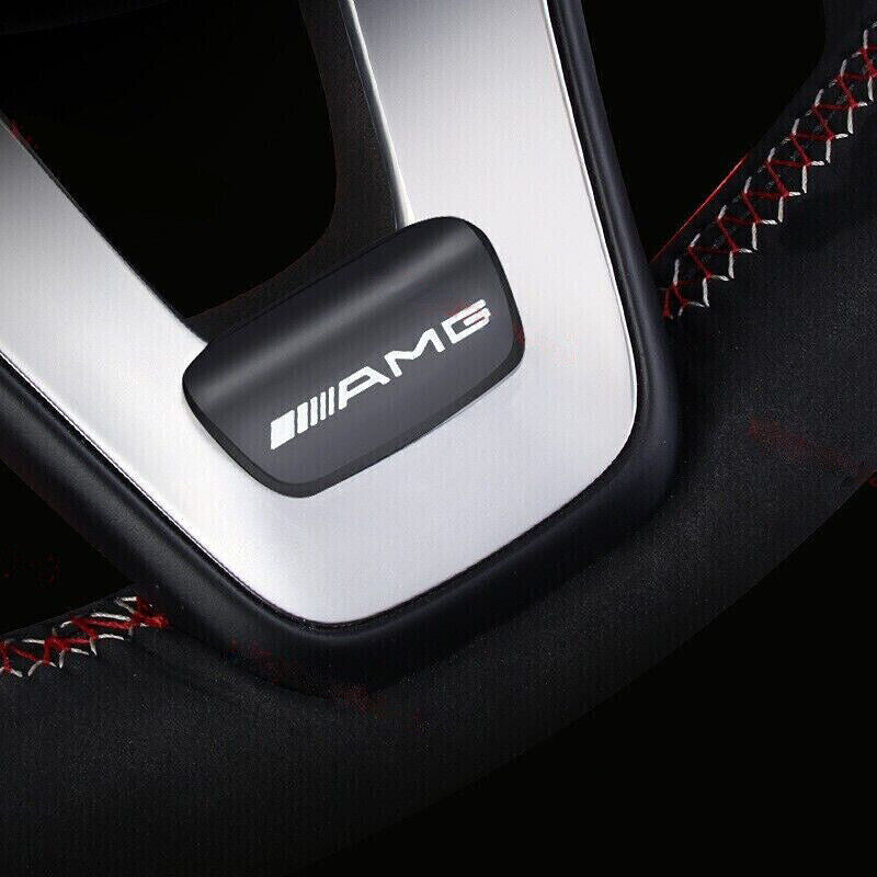 Black Steering Wheel Emblem Decal Sticker Badge Decor Logo for AMG