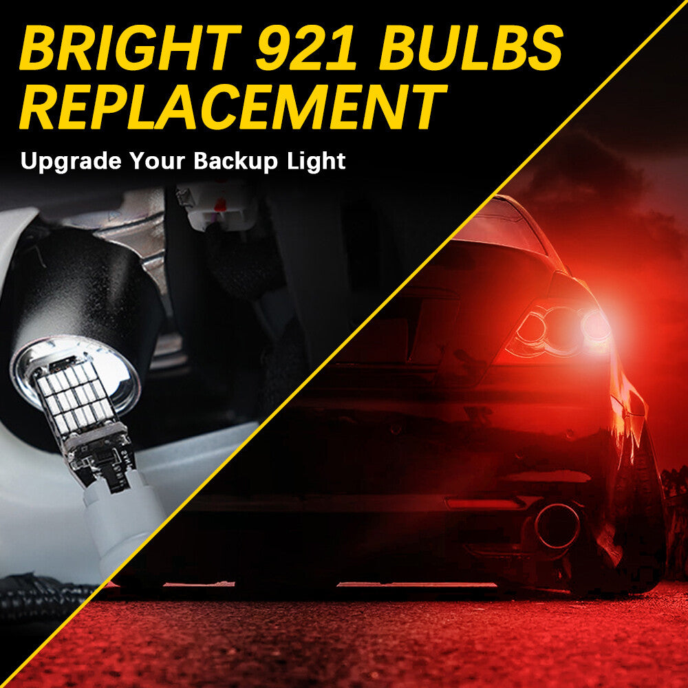 LED 3rd Center High Stop Brake Light Bulbs Pure Red 921 912 T15 W16W Canbus 2X