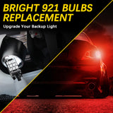LED 3rd Center High Stop Brake Light Bulbs Pure Red 921 912 T15 W16W Canbus 2X