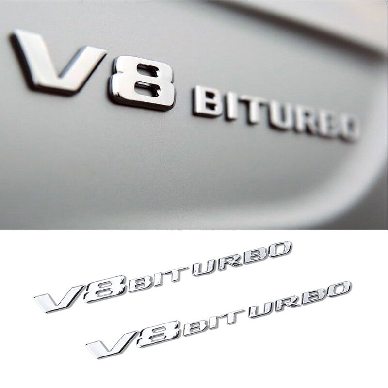 4pcs G550 AMG V8 Biturbo Chrome Rear Badge Emblem for Mercedes Benz G 550 W463