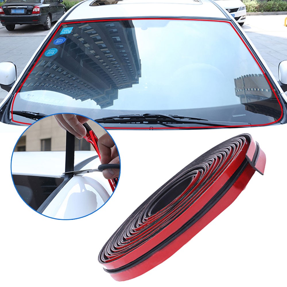 Car Accessories Windshield Roof Rubber Seal Strip Noise Insulation Stickers 2M