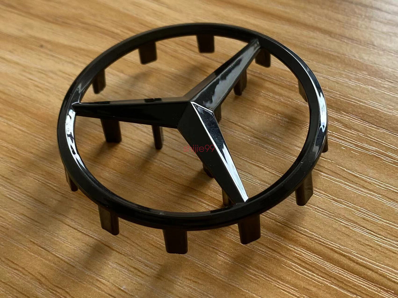 NEW FOR Mercedes-Benz ML GL w/ Pins Glossy Black Star Emblem Badge 57mm AMG