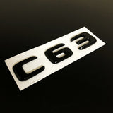 1Pcs C63 Chrome Decals Badge Car Rear Trunk Lid Sticker Emblem For Mercedes-Benz