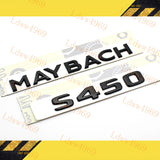 For S-Class W222 S450 Maybach Glossy Black Rear Trunk Emblem Decal Badge Sticker