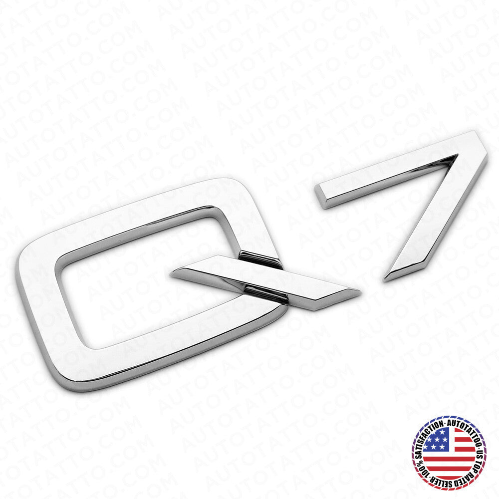 Audi Q7 OEM Chrome Rear Letter Liftgate Nameplate Trunk Emblem Badge Sport Sline