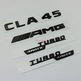 Matte black CLA45 AMG TURBO 4 MATIC Trunk Emblem Badge Sticker