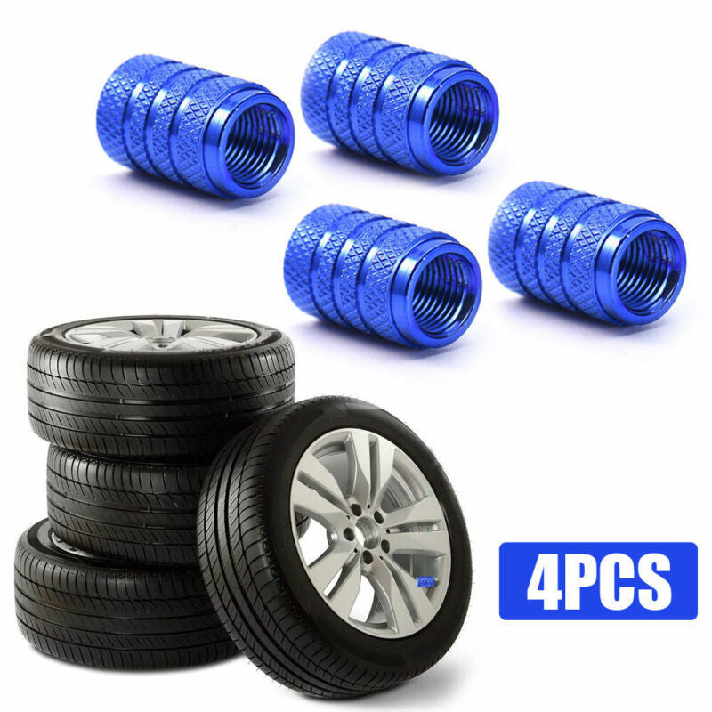 4x Tire Valve Stem Caps Car Wheel Rim Air Valve Screw Covers