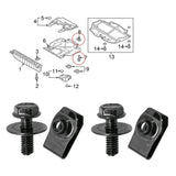 Body Bolts & U-nut Clips Set M6 Engine Covers Undertray Splash Shield Guard Trim
