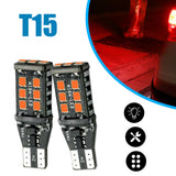 2x Red T15 912 921 Car LED High Mount Stop 3RD Brake Light Bulbs