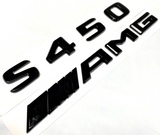 S450 + AMG BLACK FOR MERCEDES REAR TRUNK EMBLEM BADGE NAMEPLATE DECAL NUMBERS