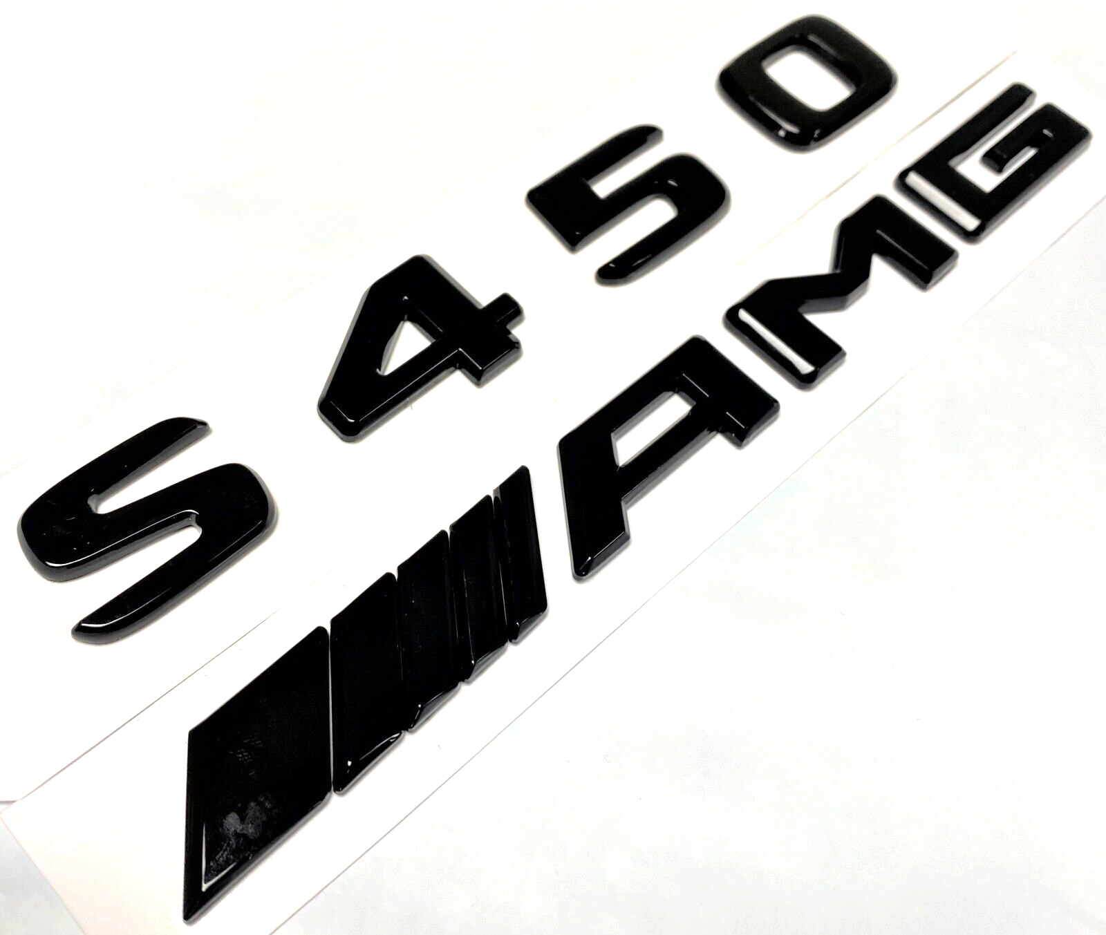 S450 + AMG BLACK FOR MERCEDES REAR TRUNK EMBLEM BADGE NAMEPLATE DECAL NUMBERS