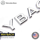 Mercedes Rear Trunk Hatch Sticker Badge Bright Silver Maybach Letter Emblem