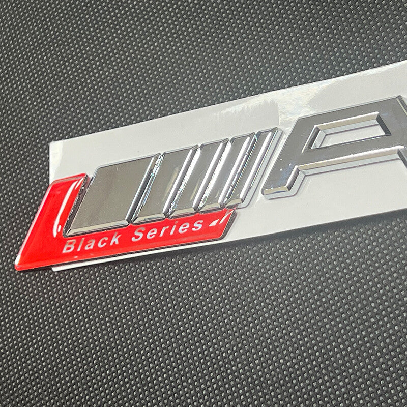 Red Black Series AMG Letters Trunk Emblem Badge Sticker For Mercedes Benz AMG