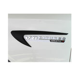 1 pair Chrome V8 Biturbo 4matic+ Emblems Fender Badge Car Truck Decal Sticker