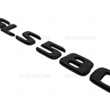 For Mercedes GLS580 Letter Emblem Liftgate Badge AMG Sport Gloss Black
