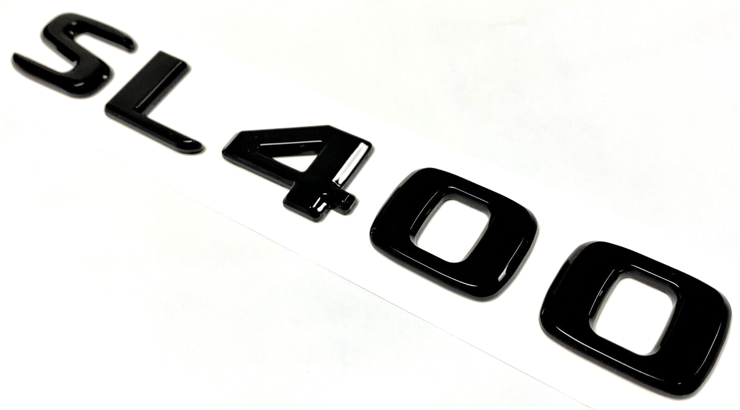 GLOSS SL400 BLACK FOR MERCEDES REAR TRUNK EMBLEM BADGE NAMEPLATE DECAL LETTERS