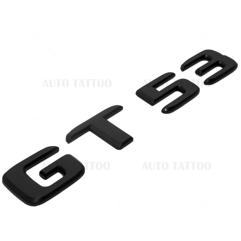 For MB AMG GT 53 Letter Emblem Trunk Nameplate Badge Decorate Matte Black