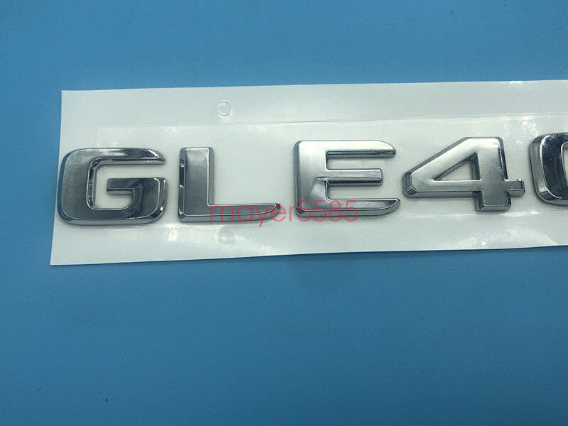 Chrome " GLE400d " Number Letters Rear Trunk Badge Emblem for Mercedes Benz GLE