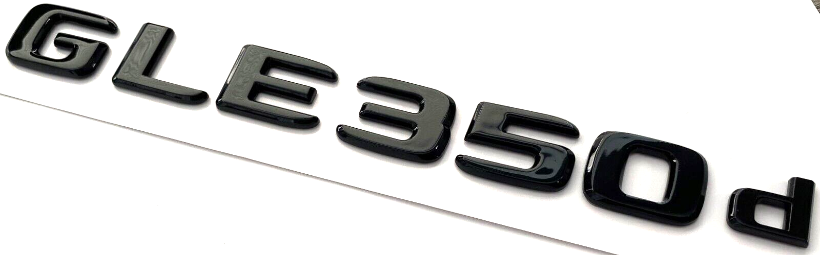 GLE350d GLOSS BLACK FOR MERCEDES REAR TRUNK EMBLEM BADGE NAMEPLATE DECAL LETTERS