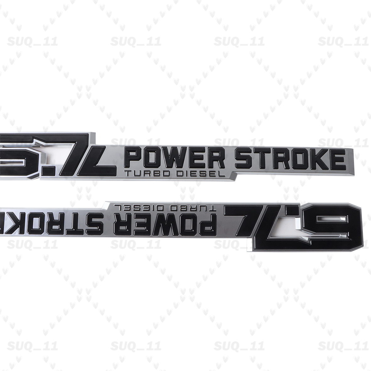 2x For 2023-2025 6.7L Door Emblem Chrome Black