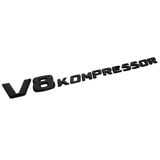 2x For Mercedes 03-11 Matte Black V8 Kompressor Side Fender Marker Emblem Badge