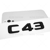 17-20 C43 Emblem Trunk Lid Letter Logo Nameplate Badge Decorate AMG Gloss Black