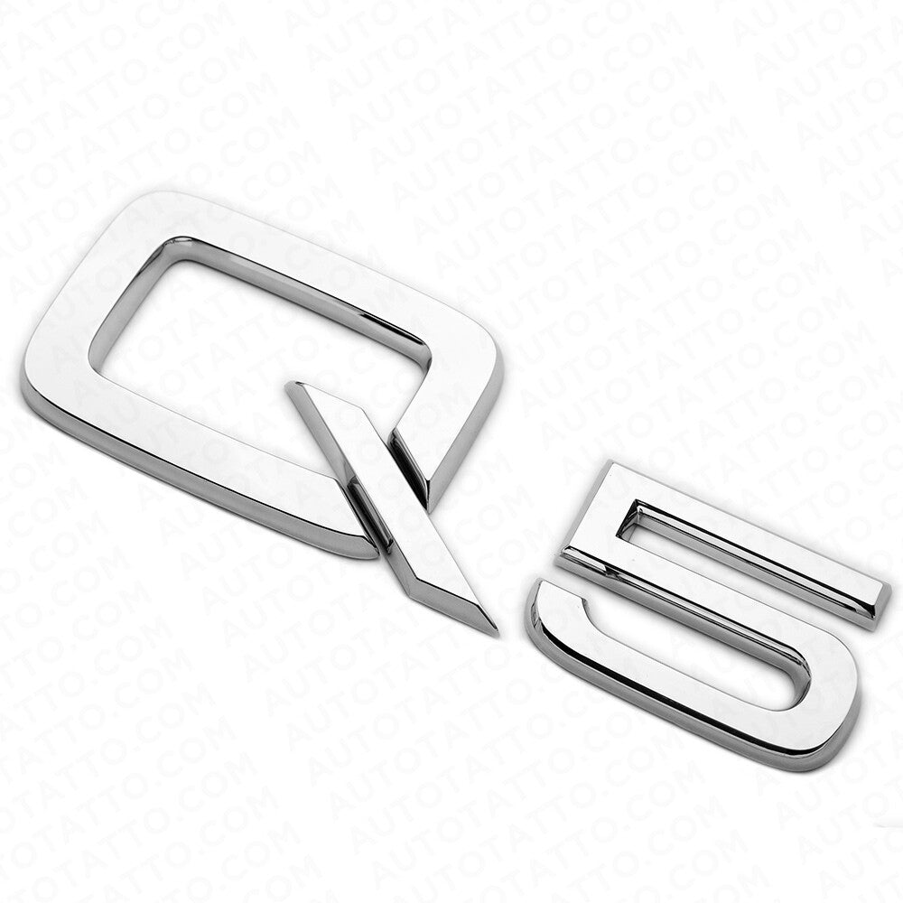 For Audi Q5 OEM Chrome Rear Letter Liftgate Badge Trunk Emblem Badge Logo Sport
