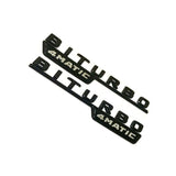 2017+ BiTurbo 4Matic Gloss Black AMG Fender Emblem For MB C43 C63 E43 E63 Badge