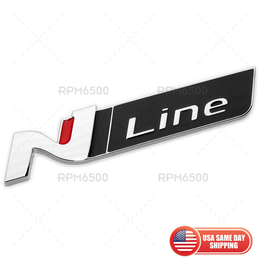 Universal Car Fender Side Marker Logo Badge Nameplate Emblem Sport Chrome Black