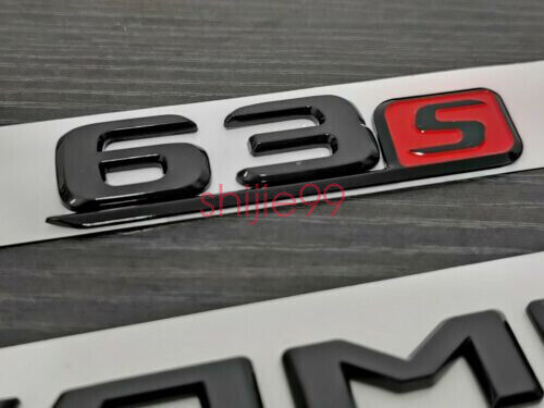 Black GLC63S AMG and Rear Star replacement PACKAGE Decal Badge Sticker X253 ONLY