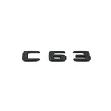 Gloss Black C63 AMG V8 BITURBO Rear Trunk Emblem Badge Set For Benz W205 C63 AMG
